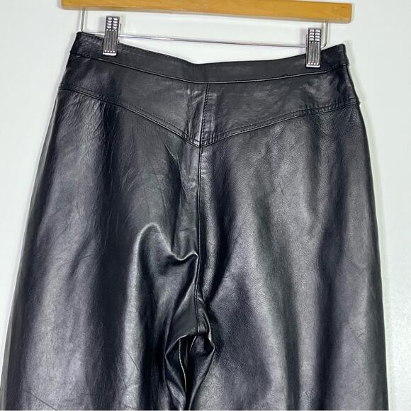 Vintage Excelled Black Leather Pants Size 4 EUC - Picture 6 of 10